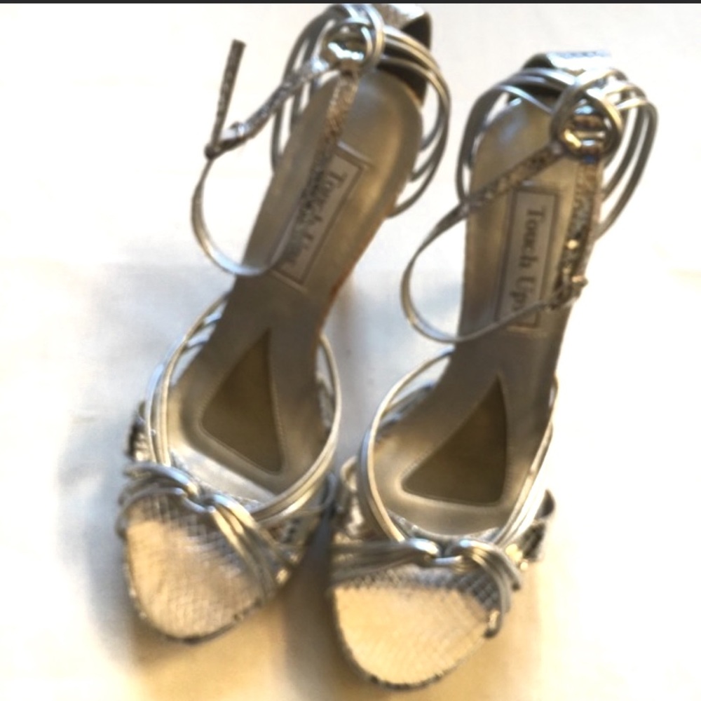 Touch Ups Ankle Strap Vintage Silver Platform Sandal